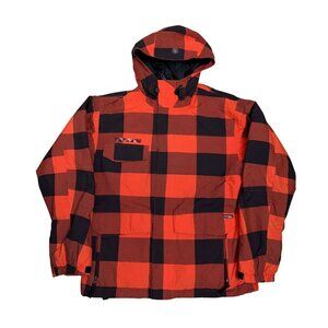 BURTON PHANTOM Jacket Orange Snowboard Ski Winter Parka Coat Mens Small